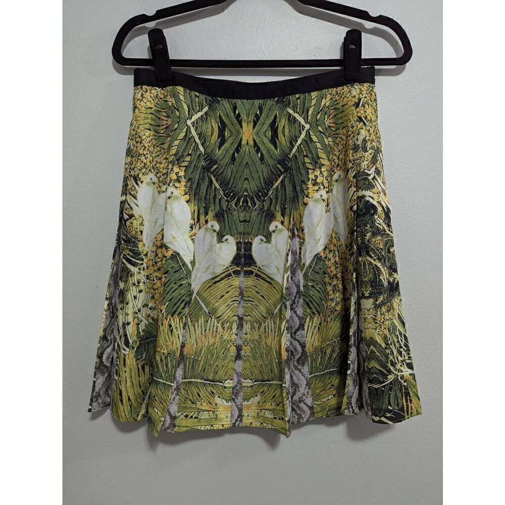 Ted Baker tropical dove pleated skirt size 2